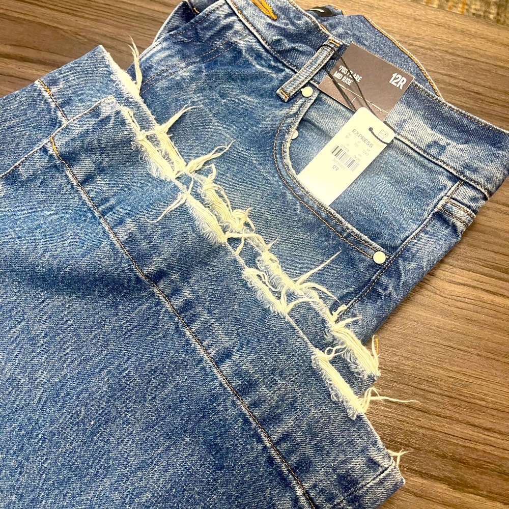 Express flare mid rise jeans
